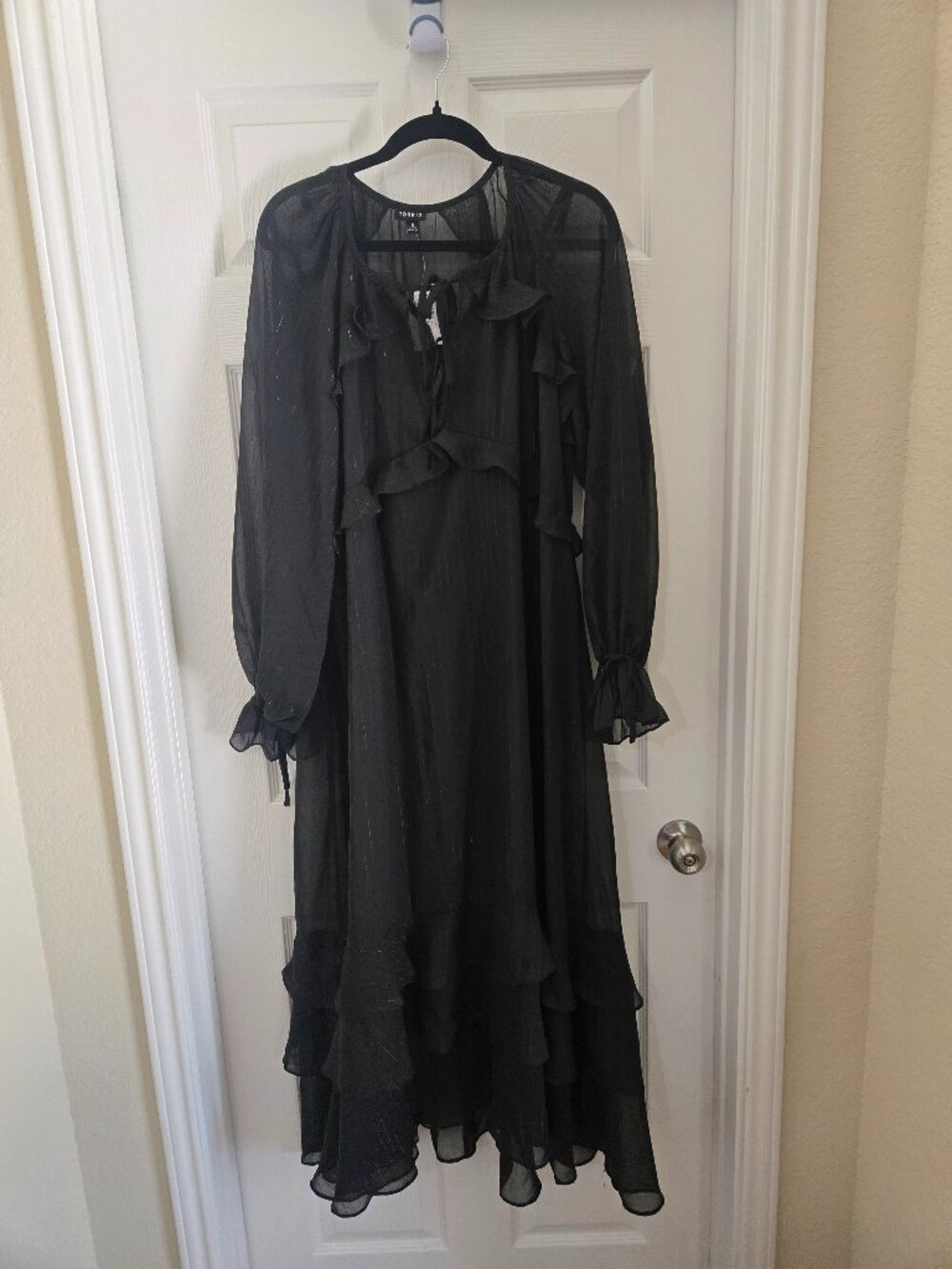 Torrid size 12 dress black maxi new with tags